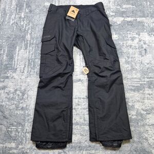 Burton Pants Mens Medium Black Cargo Snowboard Ski Snow Insulated Waterproof